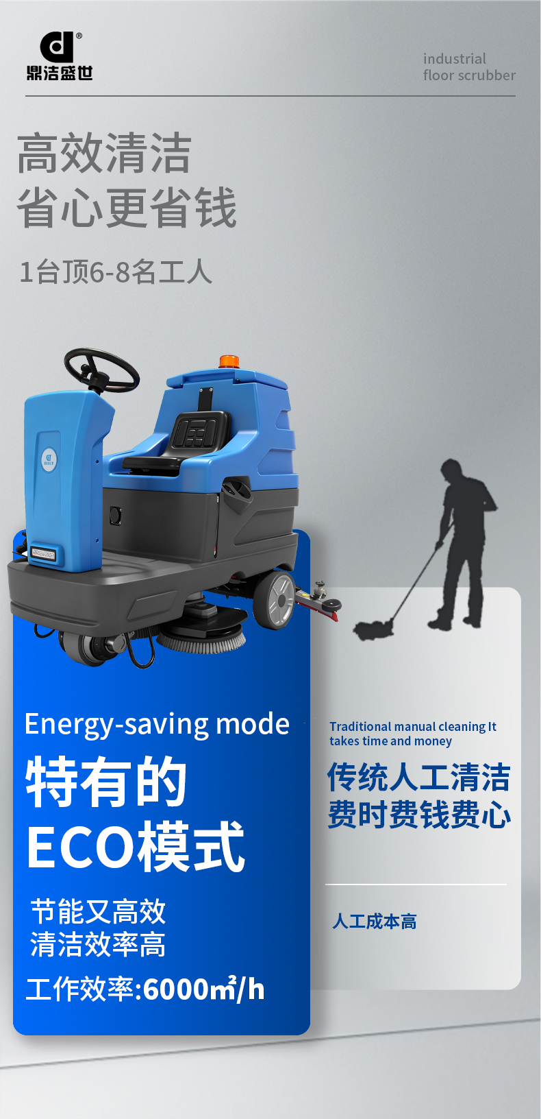 鼎潔盛世駕駛式洗地機(jī)JM85M13