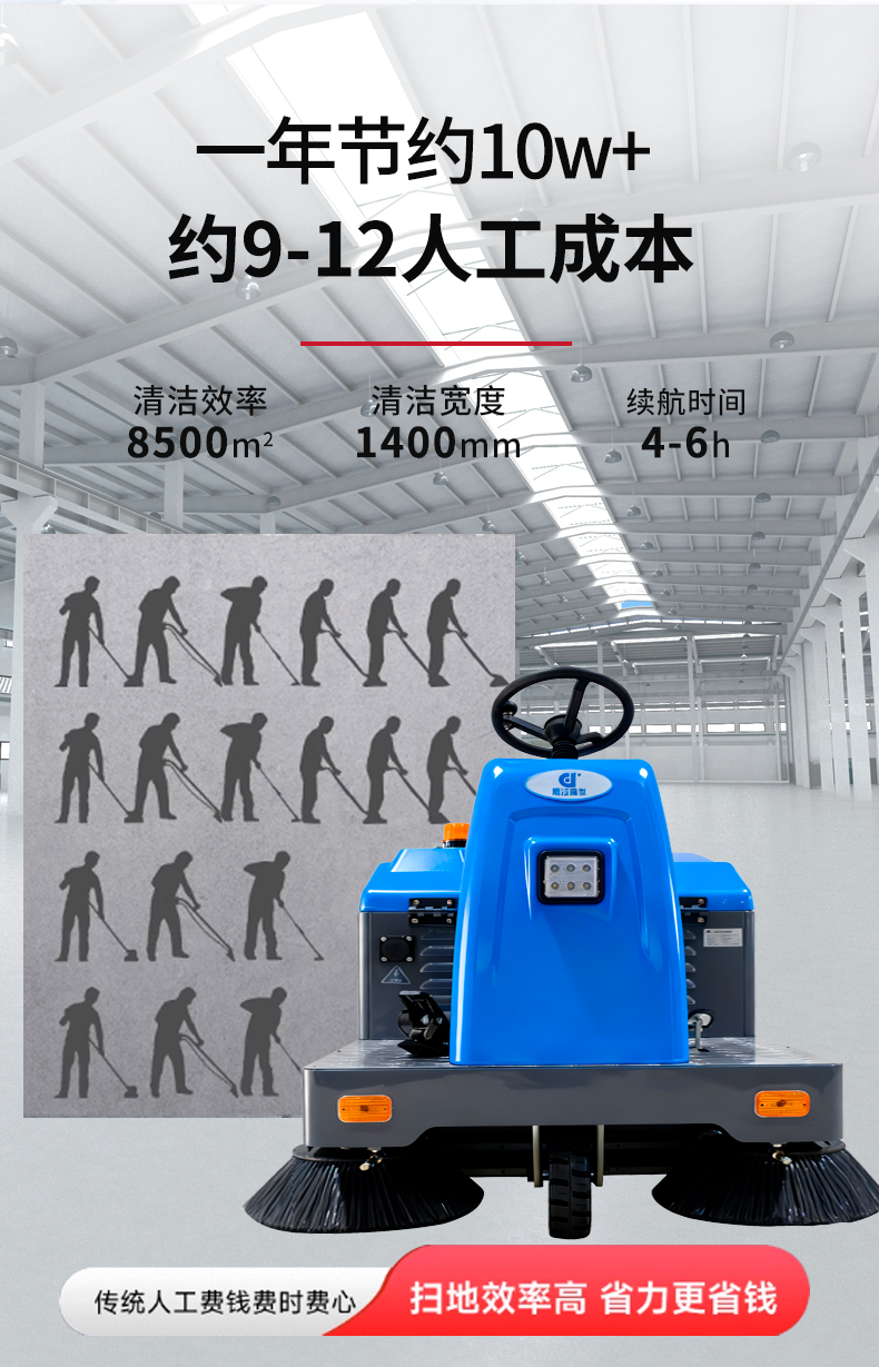 鼎潔盛世駕駛式掃地機 DJ1400AN33